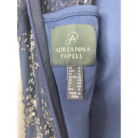 ADRIANNA PAPELL DRESS GOWN 4 MOTHER OF THE BRIDE EVENING FORMAL WEDDING GUEST - Picture 5 of 16